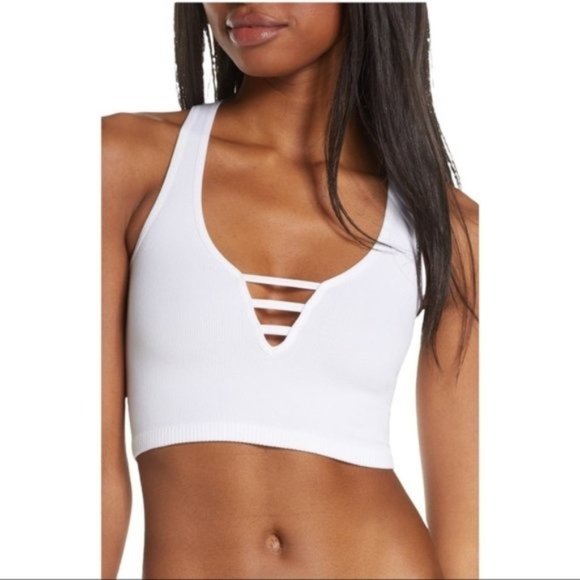 NWT FREE PEOPLE Strapped In Crop Top - White XS/S - M/L - Picture 1 of 5